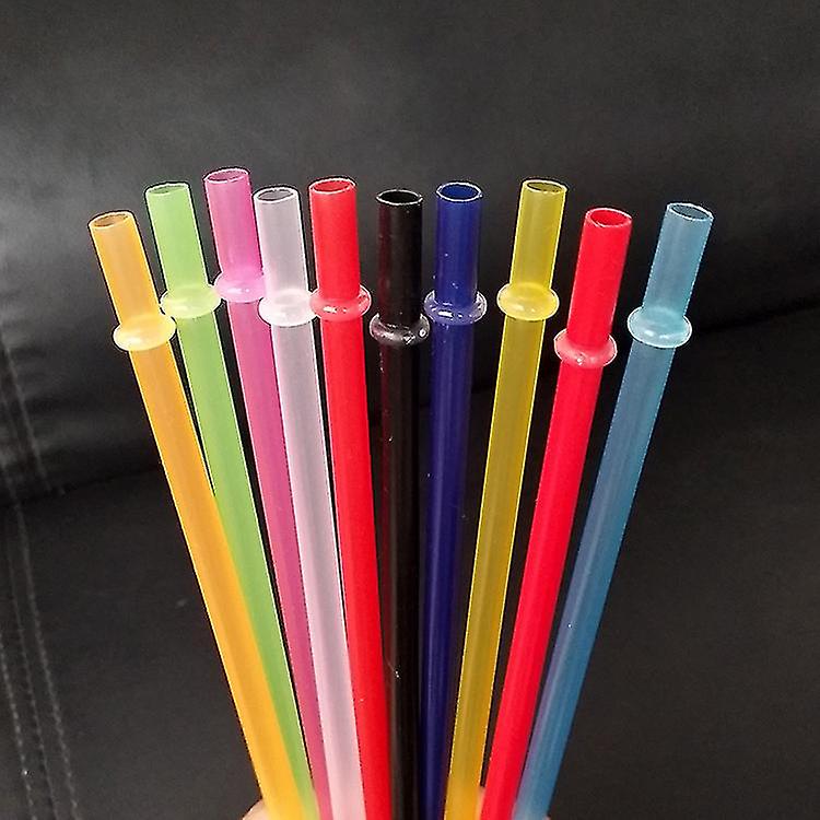 50pcs 23cm Clear Reusable Thick Plastic Replacement Drinking Straws Extra Long