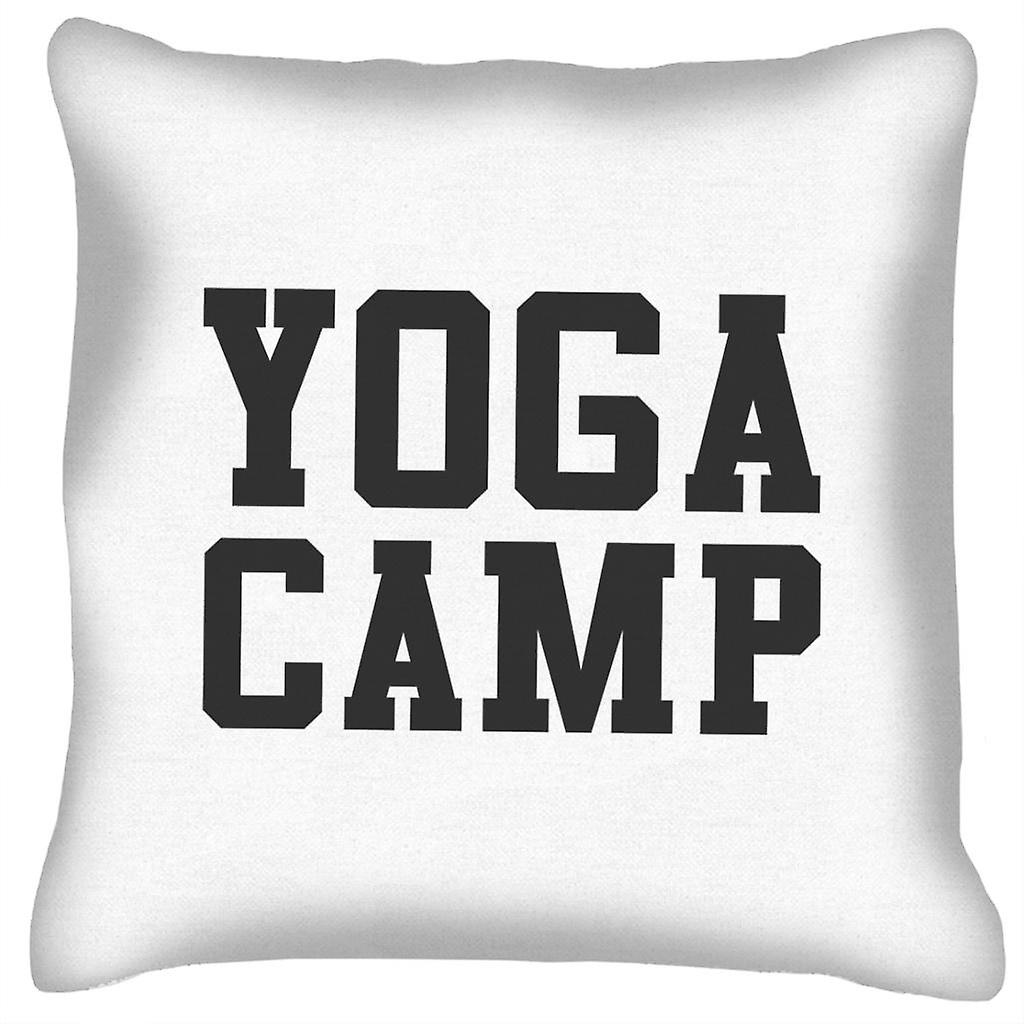 Yoga Camp Slogan Cushion