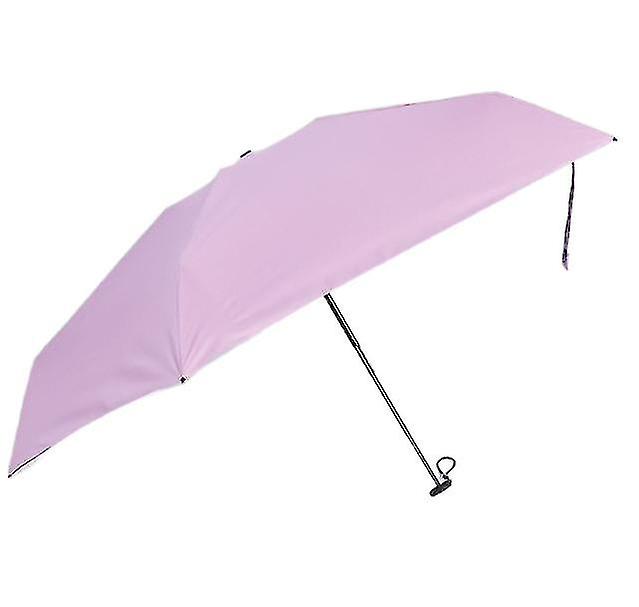 Mini Parasol Solid Color Simple Pocket Umbrella Rain Or Rain Folding Umbrella