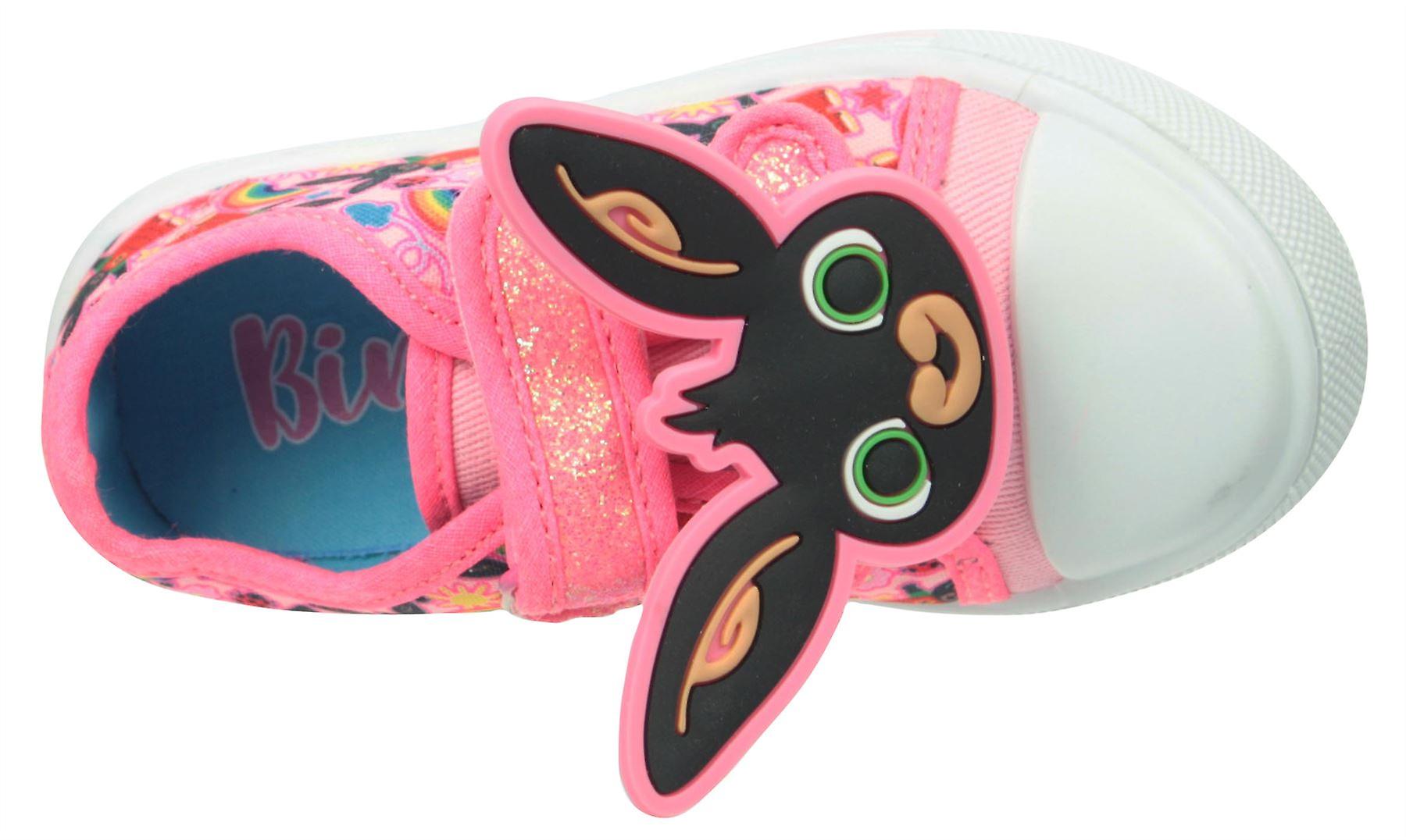 Girls Pink Bing Summer Rainbow Low-Top Casual Trainer UK Sizes Child 5-10