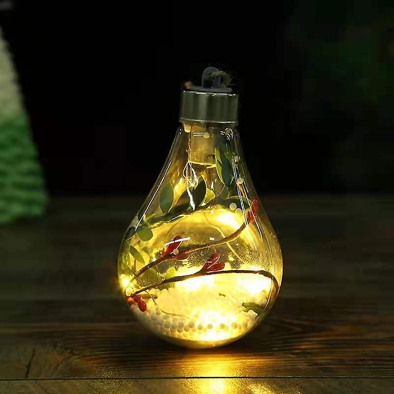 Led Transparent Christmas Ornament Christmas Tree Decoration Pendant