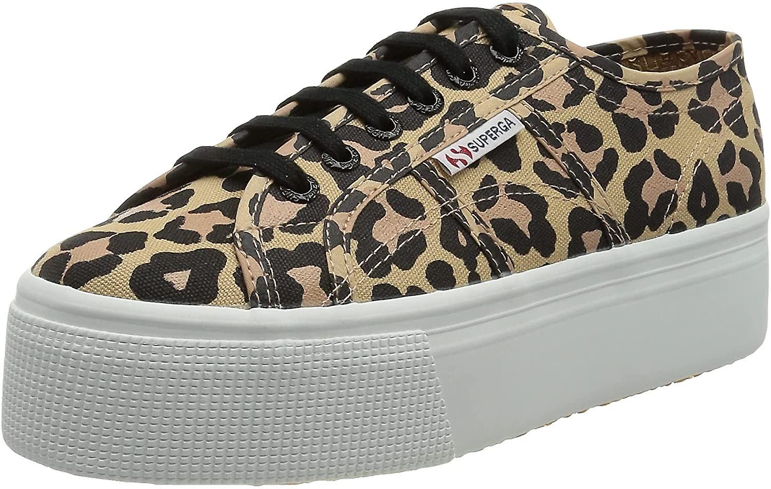 Superga 2790 Flatform Big Classic Leopard Print Womens Canvas Trainers