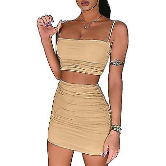 crop top bodycon dress Momyknows Lace Patchwork Ruched Two Piece Set Cami Crop Top And Maxi Bodycon  Skirt Elegant Maternity Photoshoot Maxi Dress