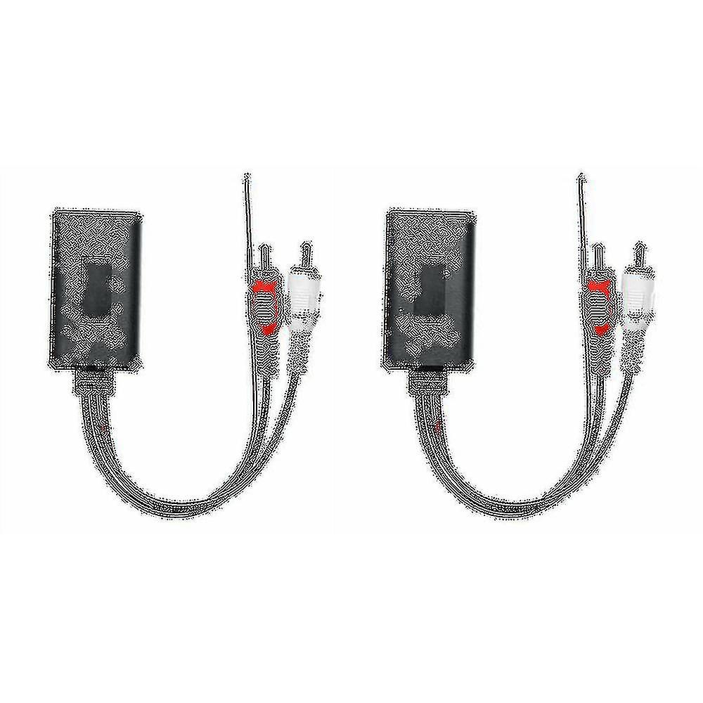 2pcs Car Wireless Bluetooth Module Music Adapter Rca Aux Audio Cable Universal 2rca Interface Bluet
