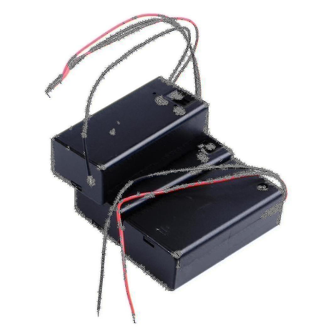 3 Pcs Two Wire Lead On/off Switch 1 X 9v Battery Cell Case Holder