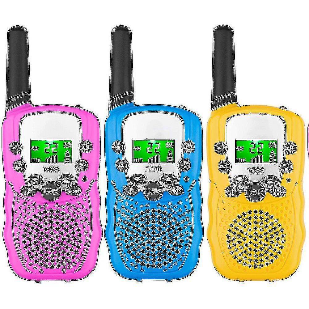 -pack Walkie Talkies For Kids, 3 Mile Long Range With Backlit Lcd Flashlights