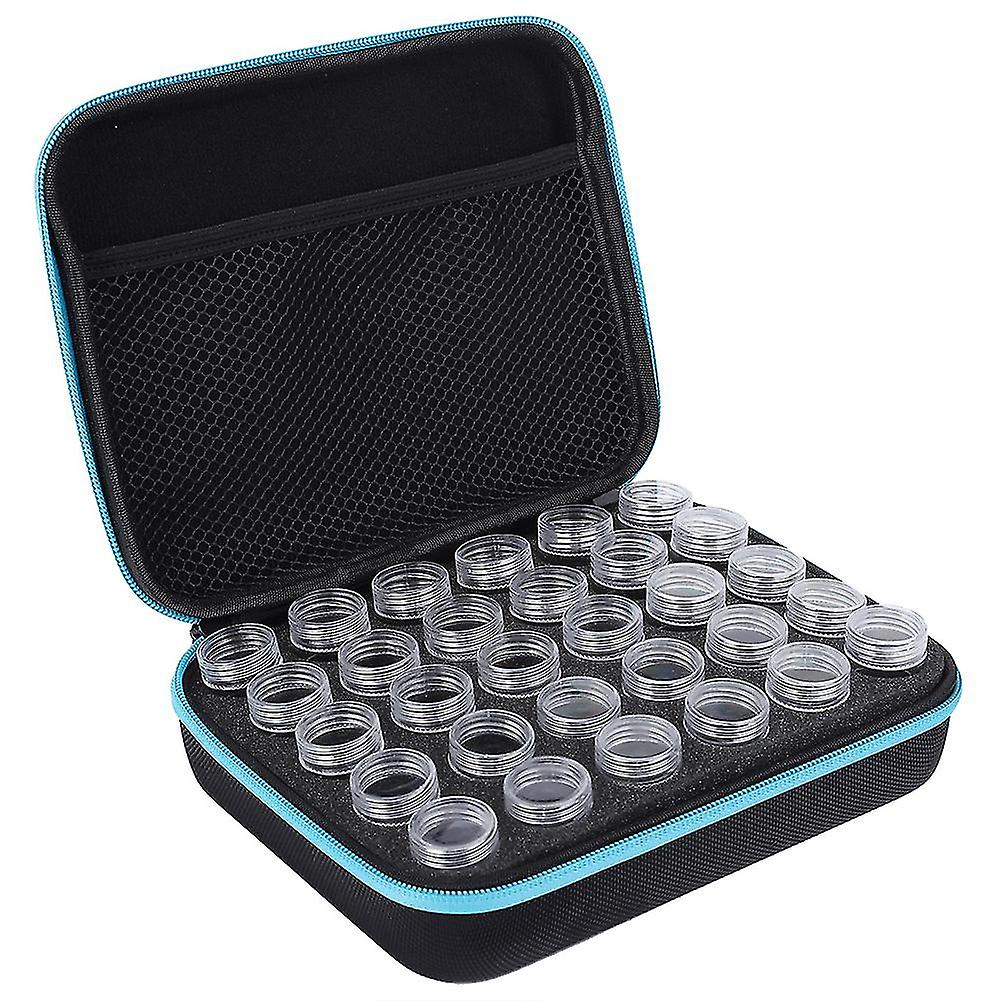 Diamond Painting Tools and Accessories Storage Box, 30 Slots, Blue