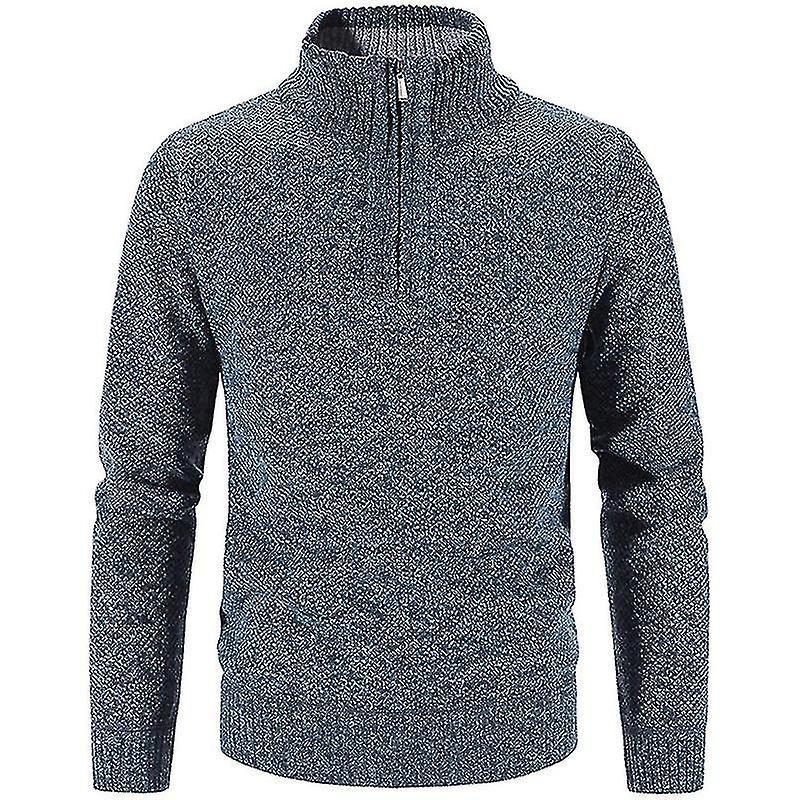 Winter Herren Fleece Dicker Pullover Halber Reißverschluss