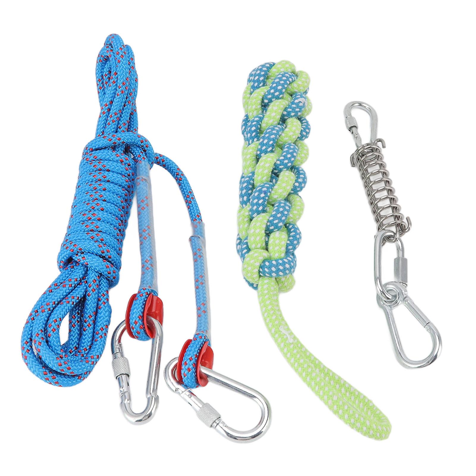 Spring Pole Dog Rope Toy Muscle Builder Interactive Dog Hanging Rope Toy for Small Medium Large Dogs 