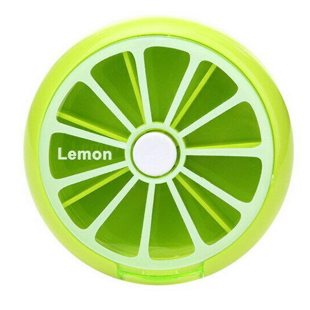 Mini Fruit Rotating Weekly Pill Box Case Splitter Organizer Medicine Container