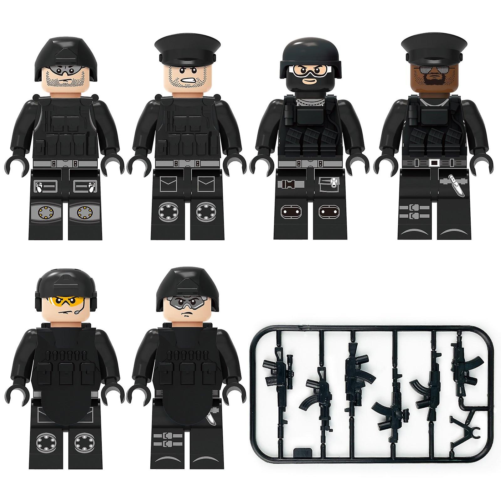 12Pcs/set Black Swat M8034 Small Particles Doll Toy Weapon Pieces Accessories Assembling Children's Building Blocks Toys
