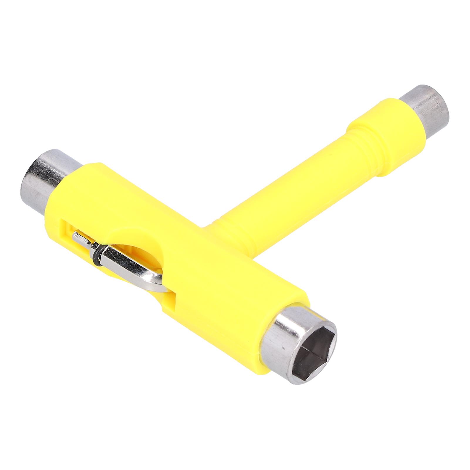 Skate-Tool Multifunktions Tragbare Skateboard TType Hex Key Kit Verschluss Hardware Gelb