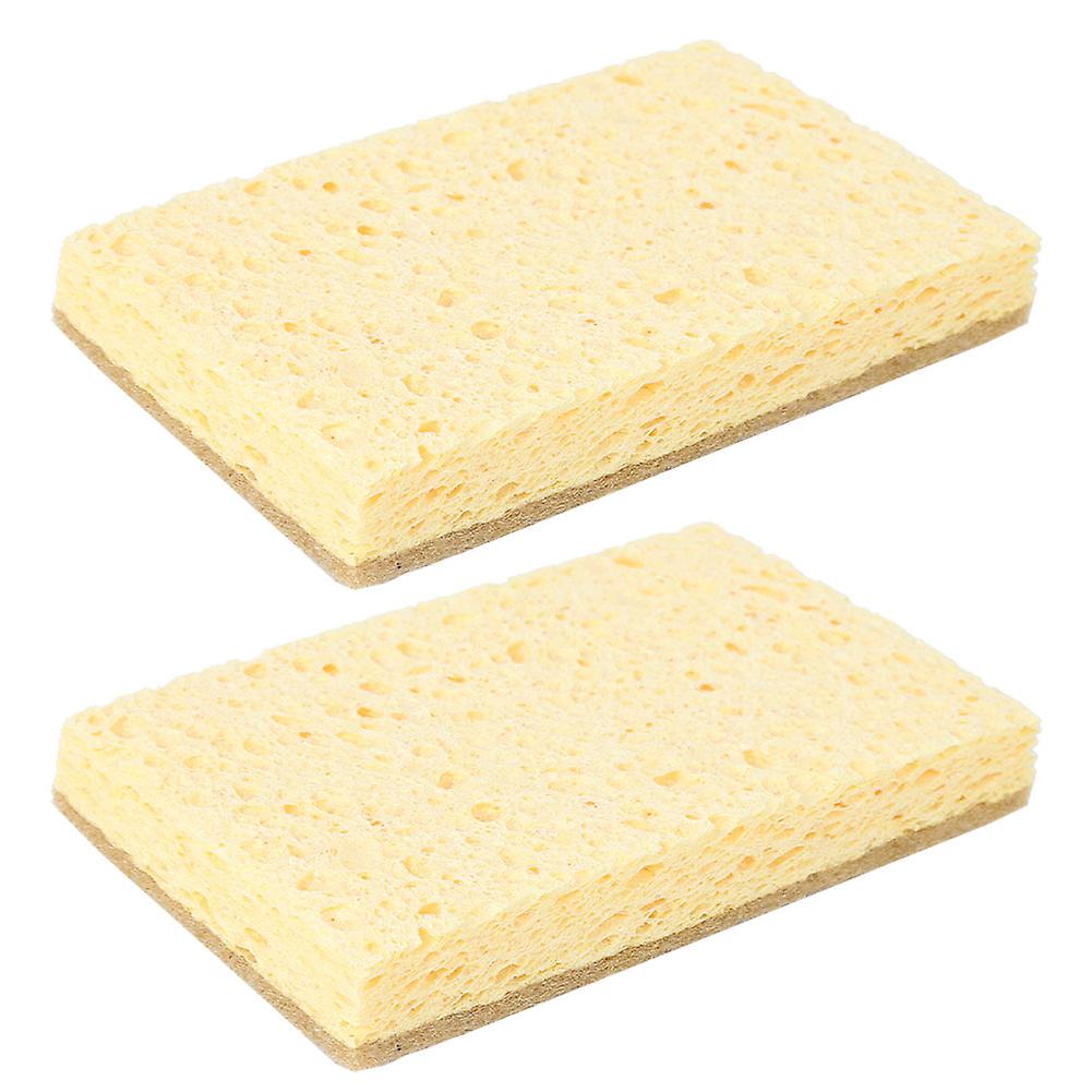 Set of 2 double-sided cleaning sponges for dishes and kitchen utensils