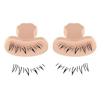 DIY Lower Lash Silikon Stempel Falsche Wimpern Tattoo Aufkleber Wimpernhilfe V-förmige Hand Wimpern Auge für Frauen, E