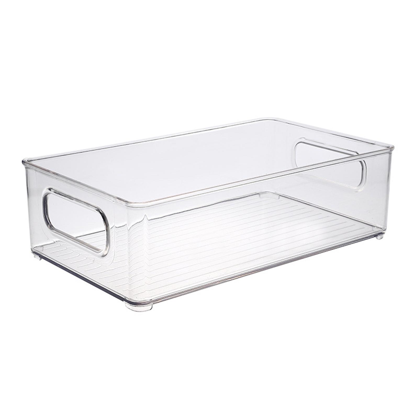 Refrigerator Organizer Bins Thicker High Visibility Transparent Pantry Fridge Freezer Food Storage Bins with Handle for Home
