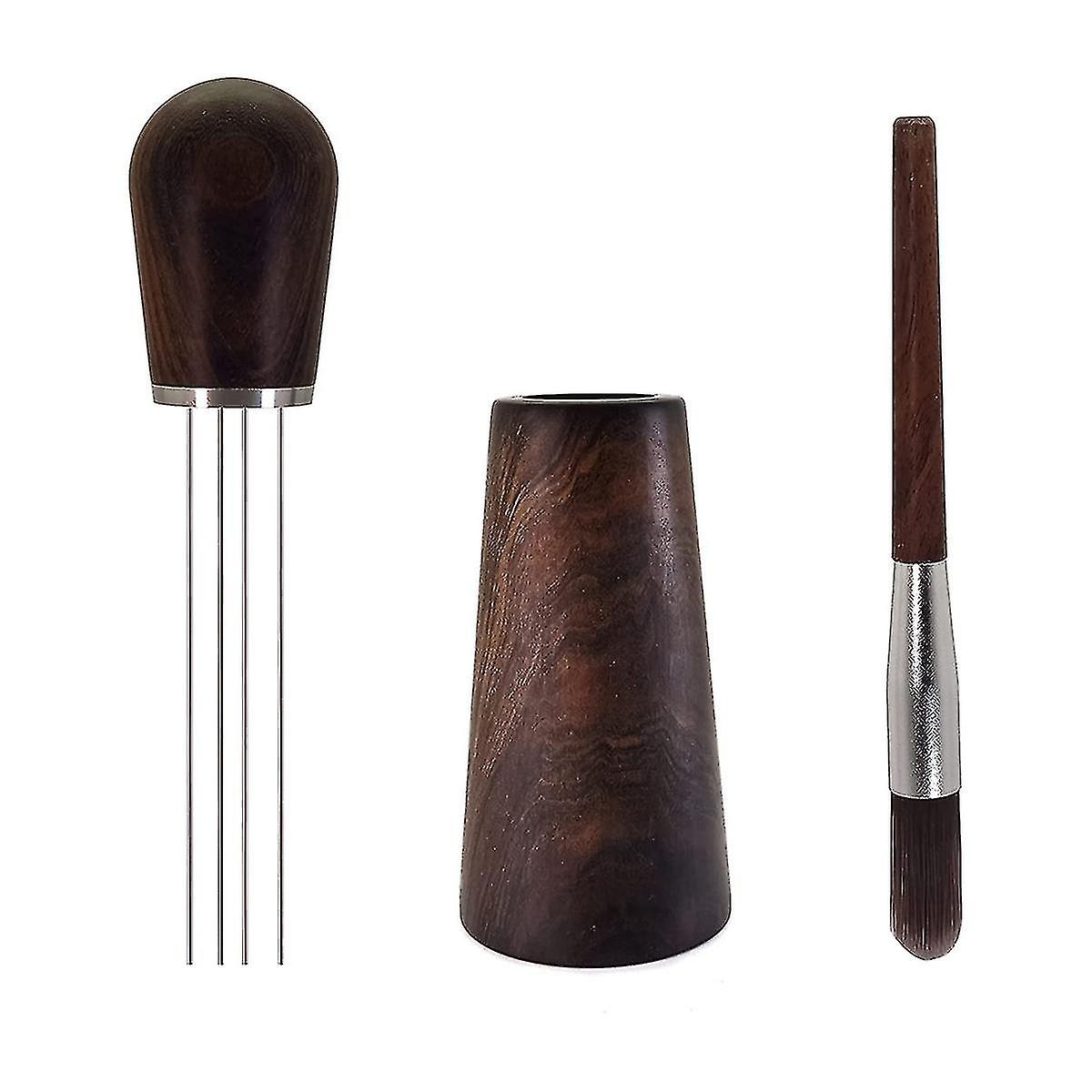 Espresso Coffee Stirrer, Barista Distribution Tool,4 Needles Espresso Coffee Stirrer Set With Stand-YUHAO