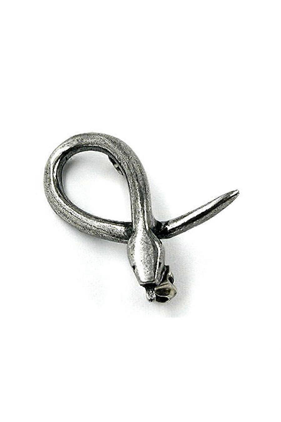Brooch Tiny Snake Antique Silver - Gl01024