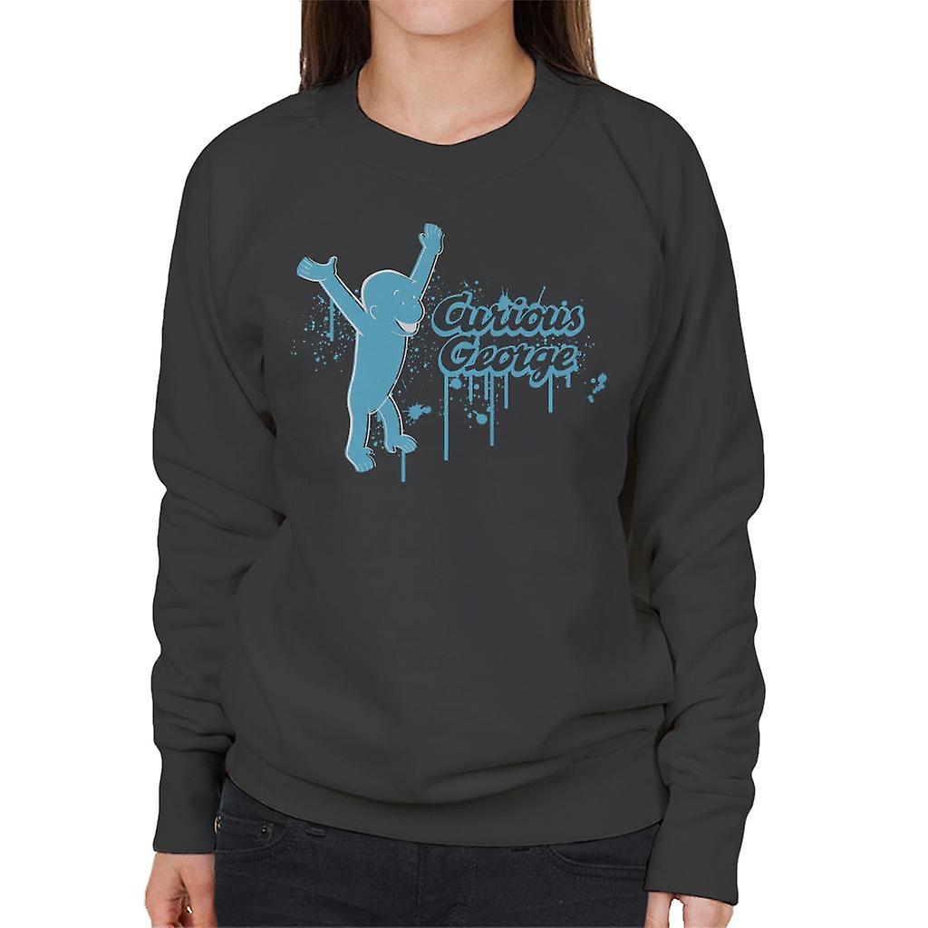 Curious George Paint Drip Logo Women's Sweatshirt
