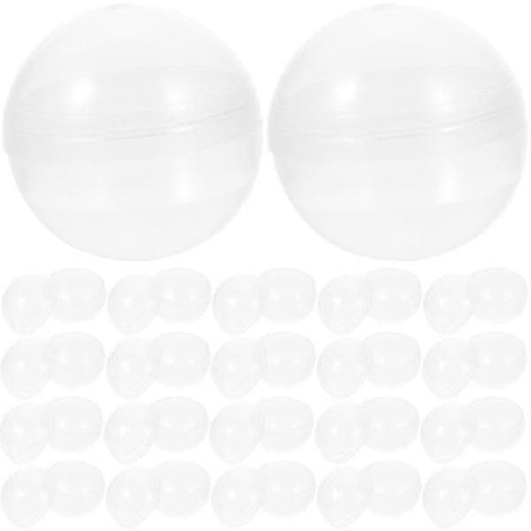 100pcs Plastic Transparent Balls Multi-purpose Twisted Round Balls Clear Fillable Grab Balls From Ku