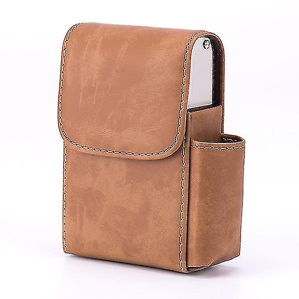 Cigarette Case Wallet Pu Leather With Holder Storage Pocket Box