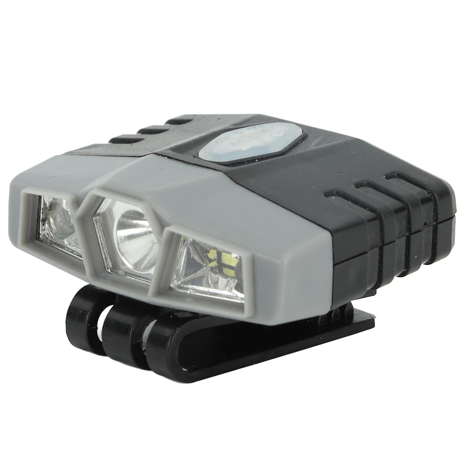 COB LED Headlamp High Brightness Dual Modes Waterproof Rechargeable Headlight with Motion Sensor for Outdoor Grey 