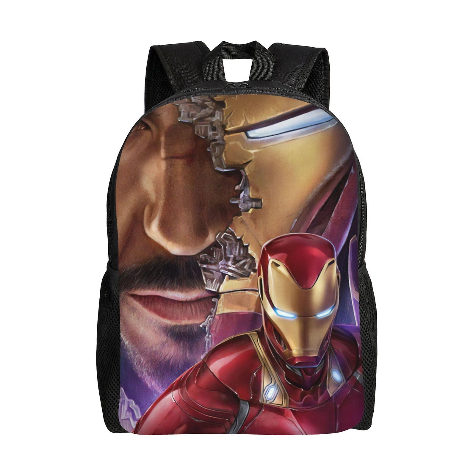 Iron Man Backpack, Travel Laptop Backpack, Water Resistant College School Computer Bag, Durable