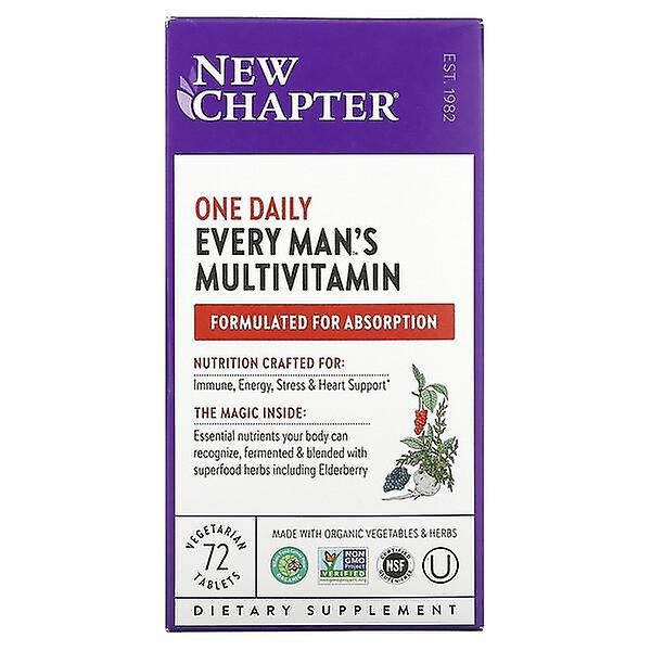 New Chapter, Every Man's One Daily Multivitamin, 72 Vegetarian Tablets