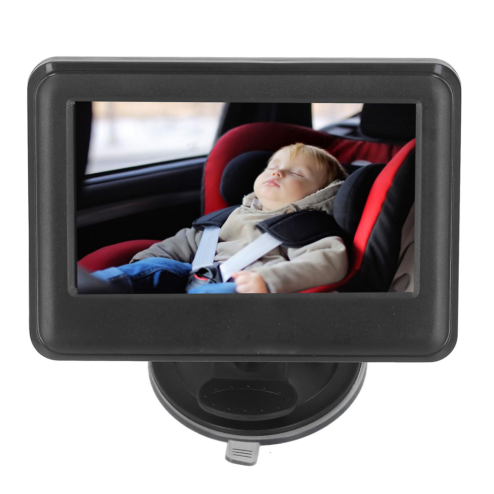 Baby Car Monitor 4.3in TFT Screen 120° Wide View Infrared Lights Night Vision Back Seat Camera for 12V Vans SUVs