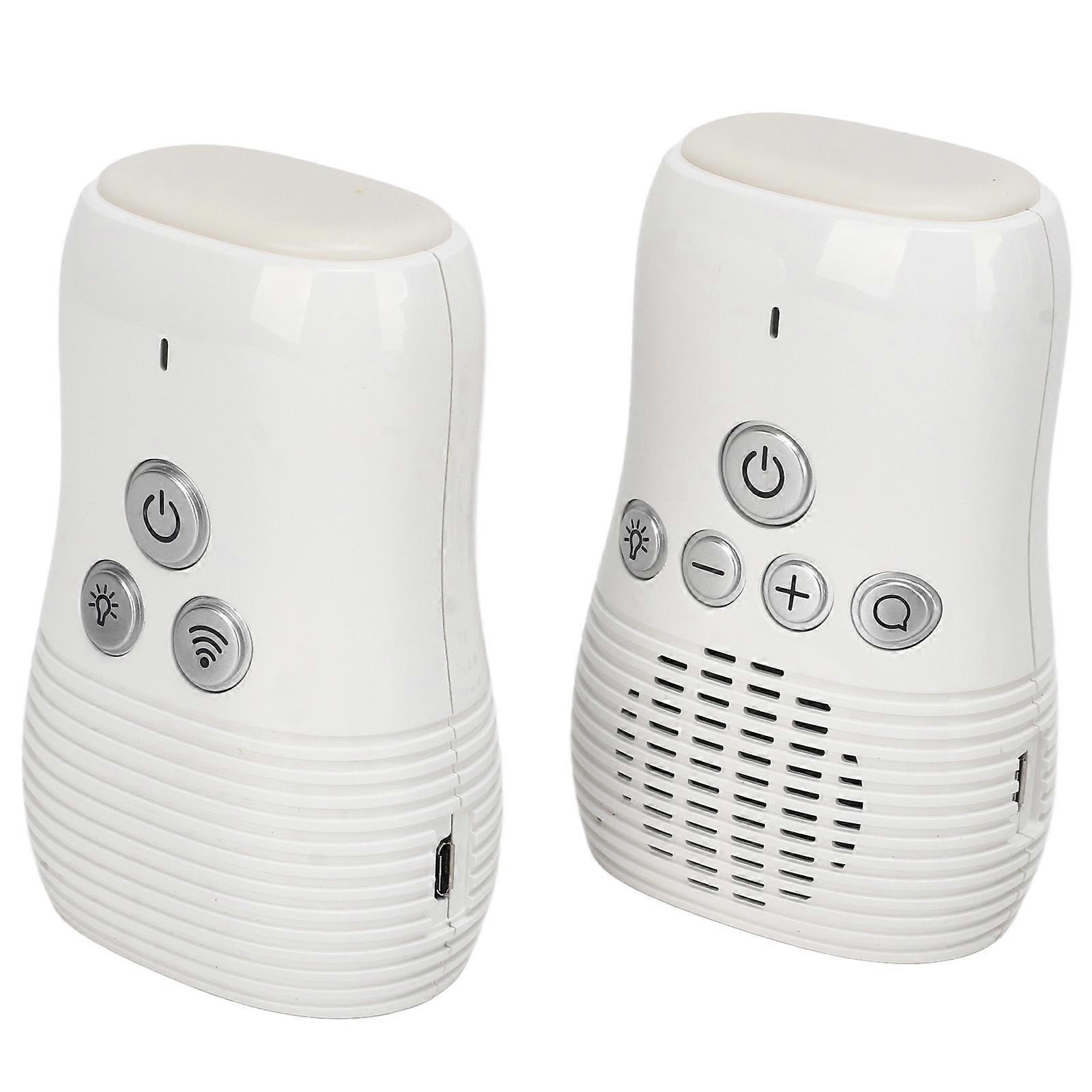2.4GHz Wireless Audio Baby Monitor Two Way Intercom Baby Care Monitor with Night Light 100‑240V US Plug
