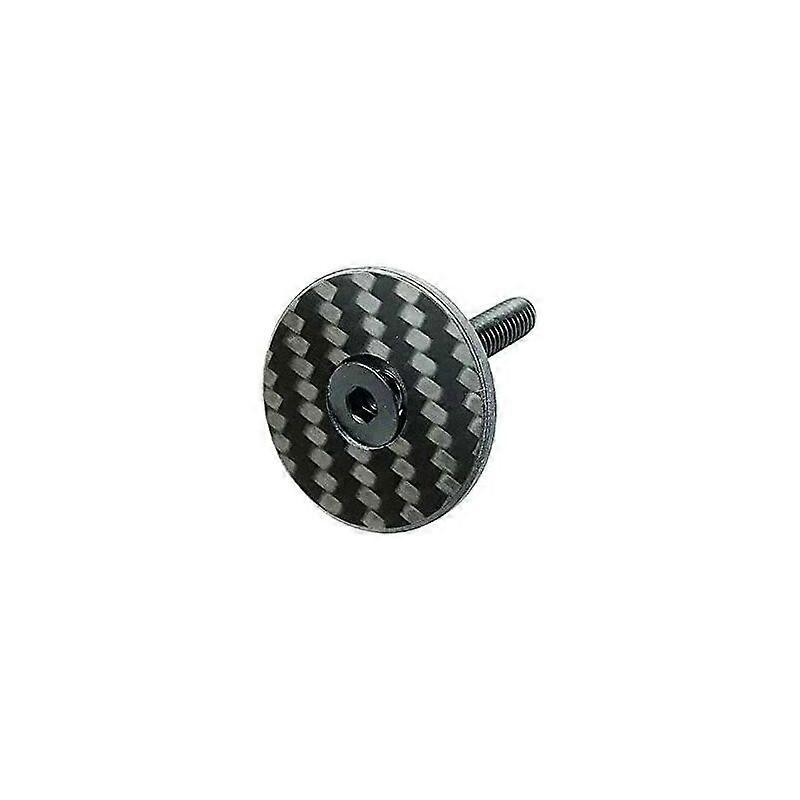 Steering cap - Carbon - With titanium screw - 1 1/8 - Varnished