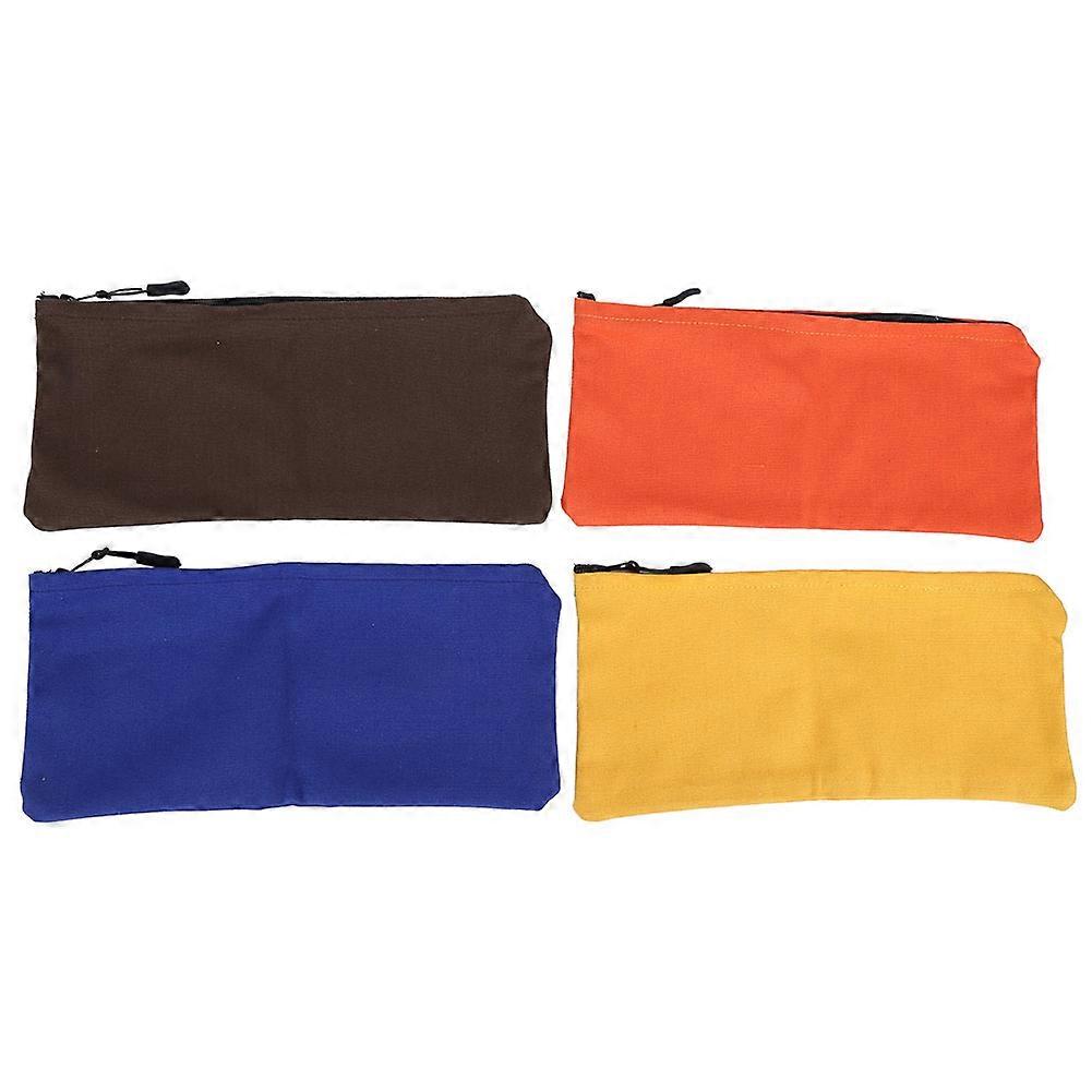 4Pcs/Set Multifunctional Canvases Tool Bag Office Materials Sundries Bag Student Pencil Case NO.2785