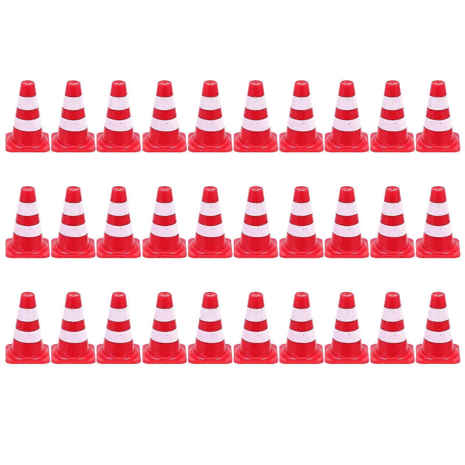 30 Pcs Garçon Outil Playset Mini Cônes De Signalisation Signalisation Signalisation Routière Cône Signes Mini Roadblock Cône Cônes Jouet