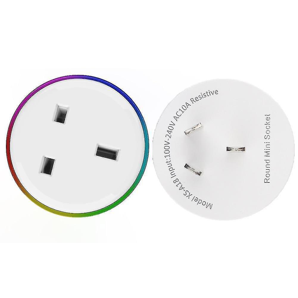 Uk Plug Wifi Smart Plug Rgb Wireless Power Socket Smart Life/tuya App Remote Control Az12413