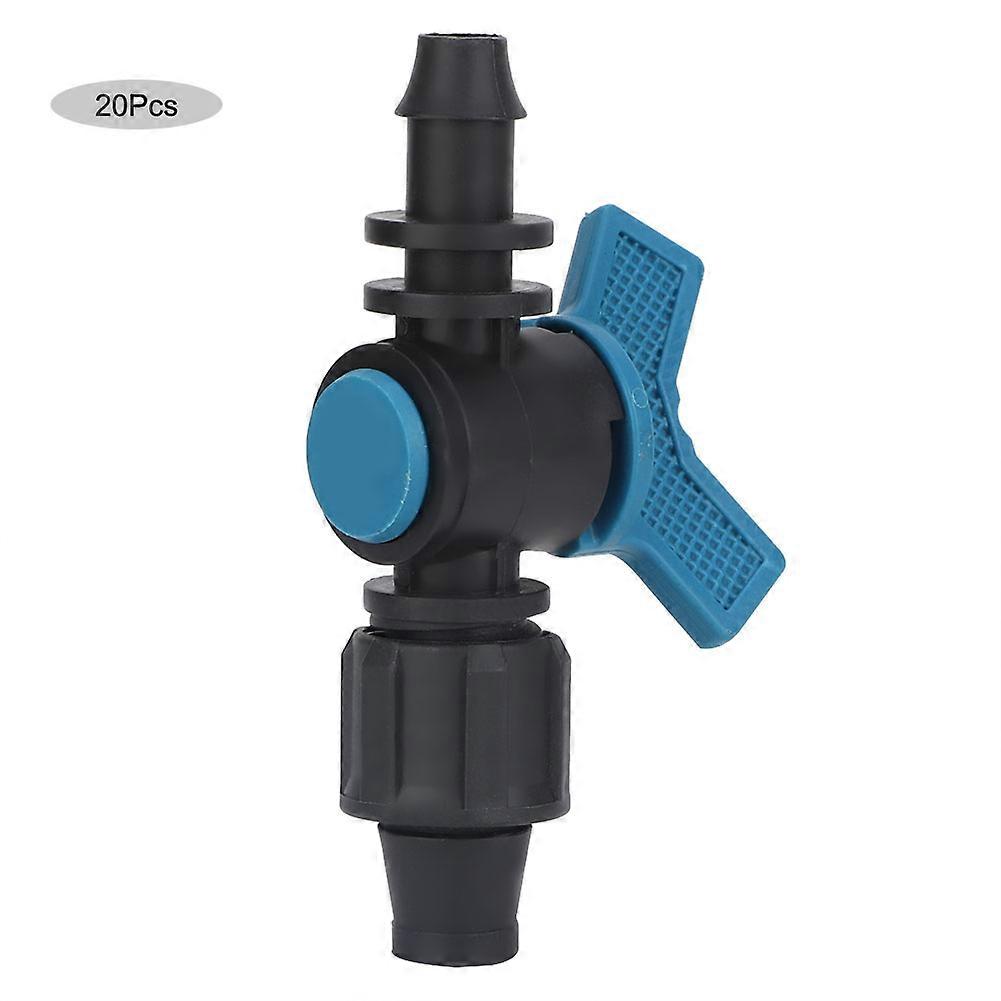 20pcs 16PE Bypass Valve Drip Pipe Connector Micro Irrigation Thread Locked Tee Coupling Connect