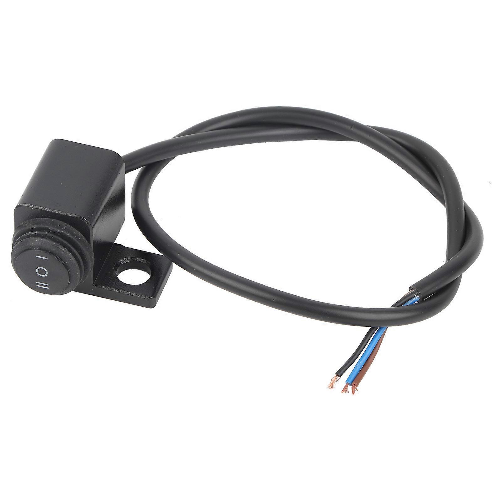 Waterproof Handlebar Switch Headlight Fog Lamp ON?OFF?ON Button for Motorcycle ATV with 0.4in Mounting HoleRight Side