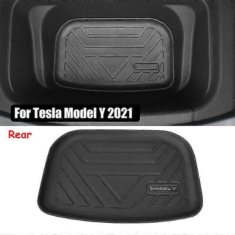 Upgrade New Tpe Car Front Storage Box Pad Rear Trunk Mat Waterproof Protective Liner Trunk Tray Floor Mat For Tesla Model Y 2021