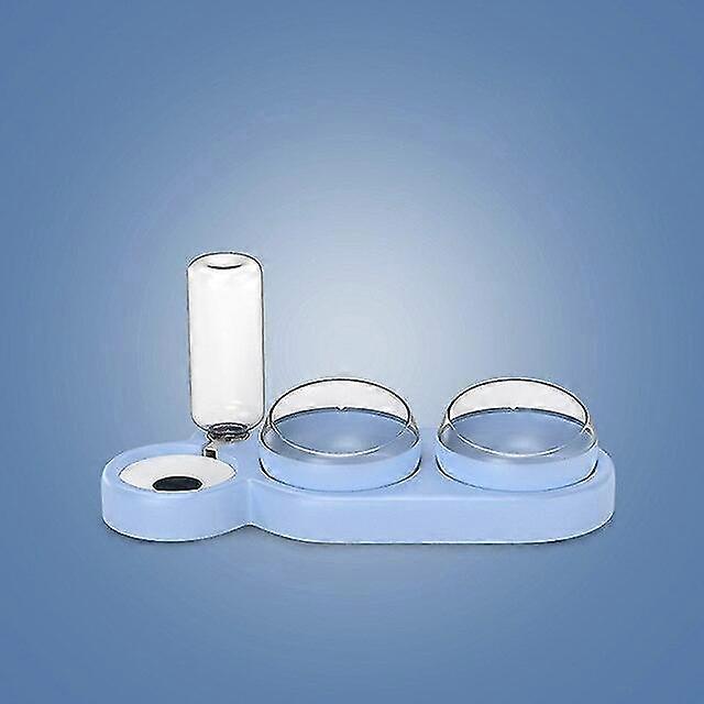 GYFDYMペットキャットボウル自動フィーダー犬キャットフードボウル噴水付きダブルボウル飲用レイズドスタンドディッシュボウル猫犬