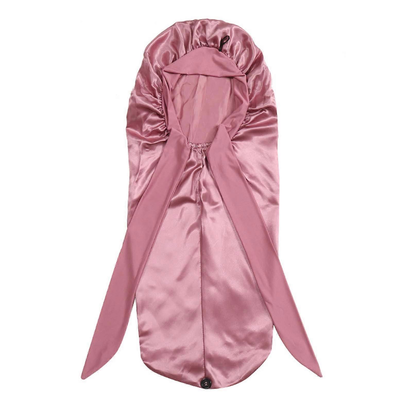 Beauty Secrets Nail Glue Elastic Buckle Long Sleeping Cap New Bow Head Scarf Cap Perm Cap Large Size Multi-color Adjustable
