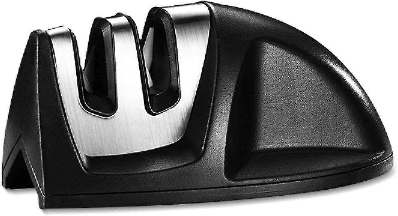 Knife Sharpener, Mini Double Knife Sharpener, Knife Sharpener Shop Pocket Knife Sharpener,Black