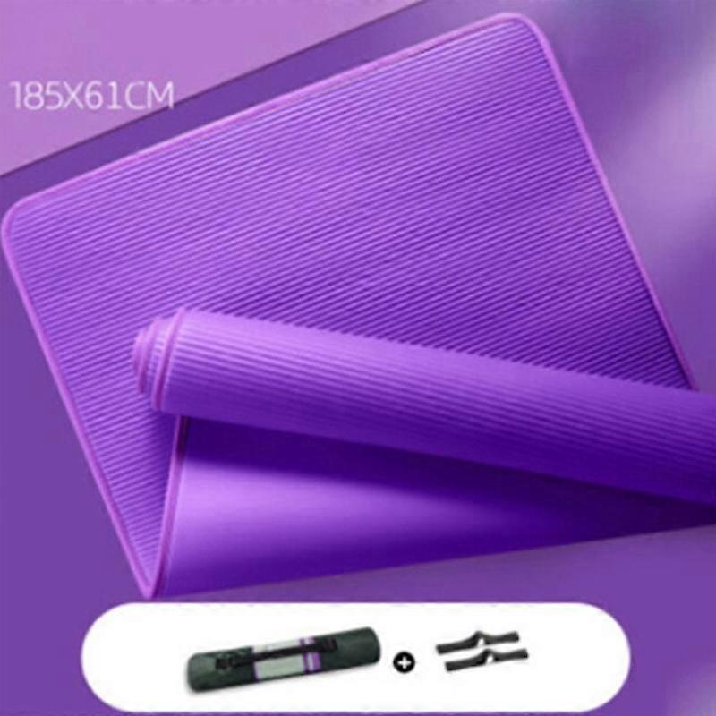 15mm Non-slip Yoga Mat Shatter-Resistant NBR Mats for Fitness Gym Pilates with Yoga Bag and Strap