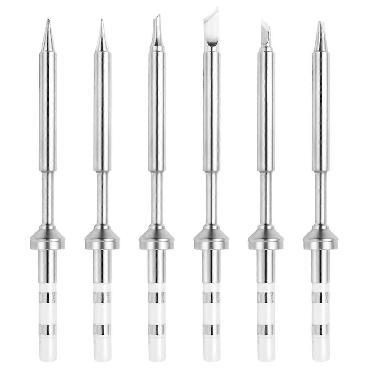 6Pcs for Pinecil TS100 Soldering Iron Tips Replacement,Mini Portable Micro-Solder Pen Stations Sold