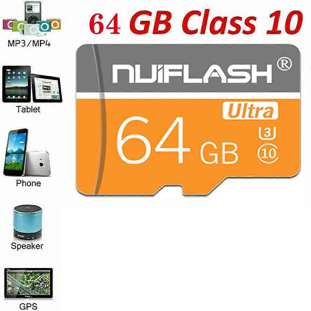 アダプターTFカードクラス10高速メモリカード付き64GBメモリマイクロSDカード