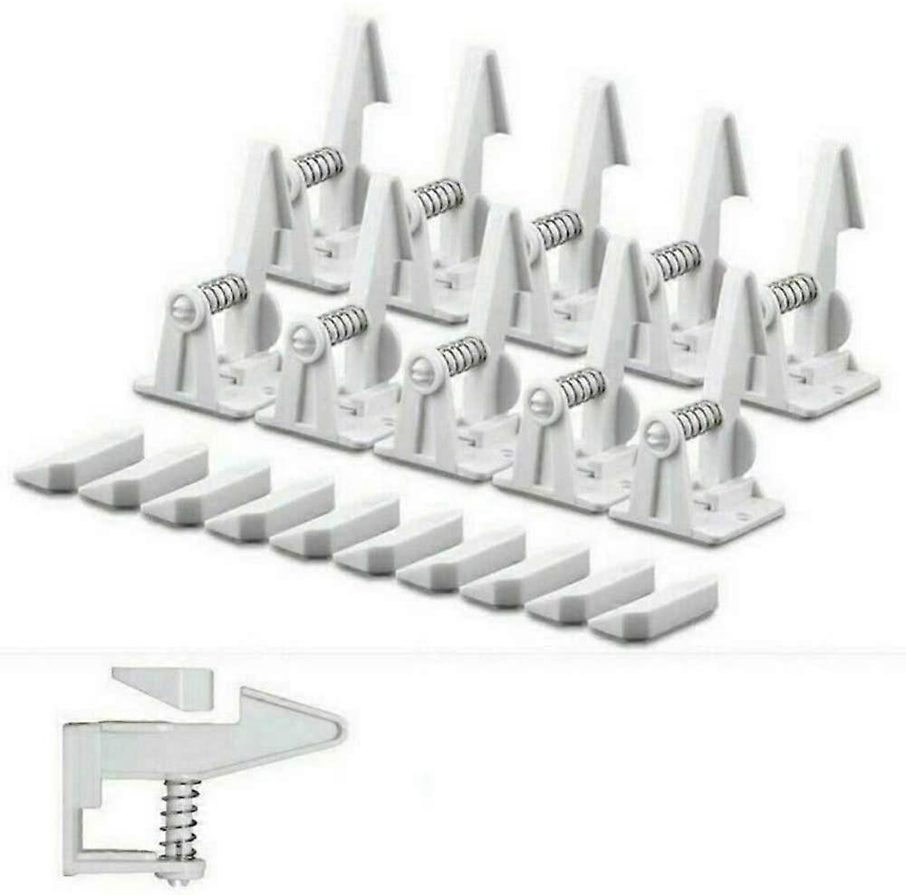 10 Safety Lock Drawer Lock Cabinet Blocker Kid Protector Hardware for Closet