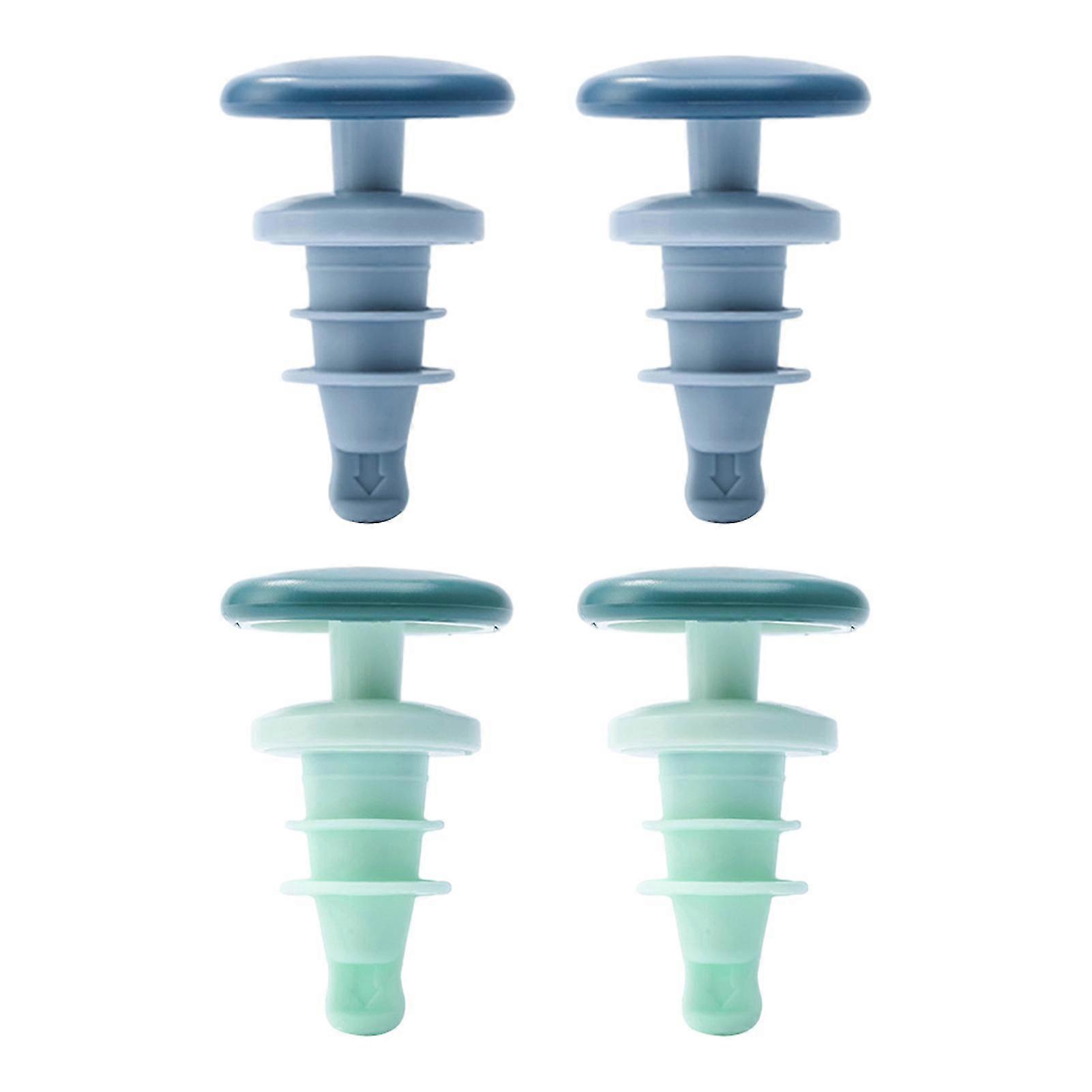 4pcs Leakproof Sealed Storage Silicone Reusable DIY Wine Bottle Stopper Plug