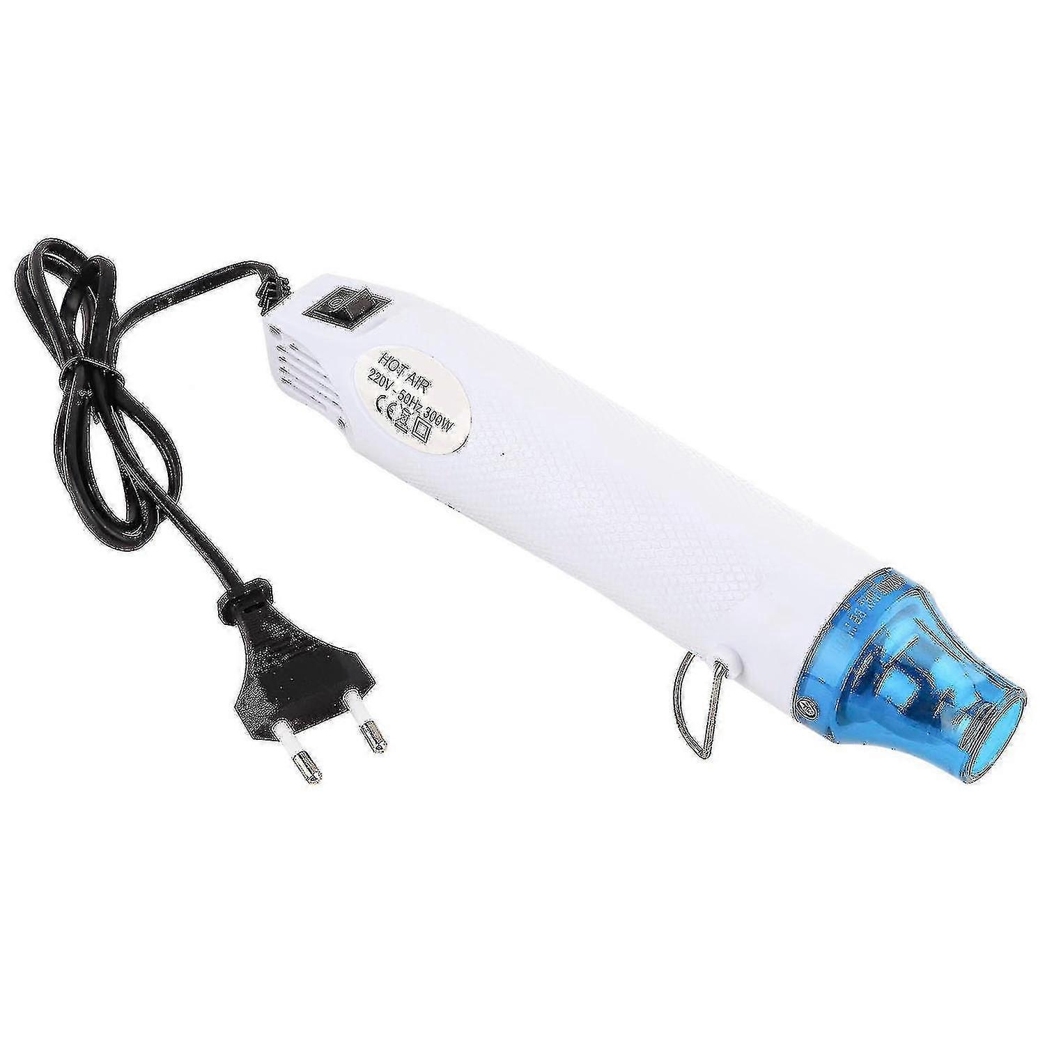 300w ηλεκτρικό εργαλείο diy πηλού πιστολιών θερμότητας θερμού αέρα πιστόλι θερμού αέρα (220v άσπρο βύσματος εε)
