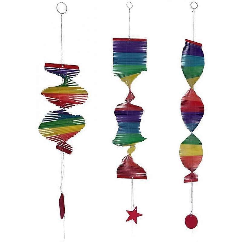 Decorative rainbow wind, suitable for wall and classroom decorations (3 pieces)