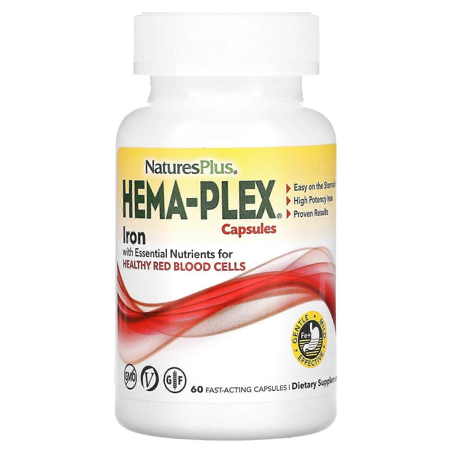 NaturesPlus, Hema-Plex, 60 Fast-Acting Capsules