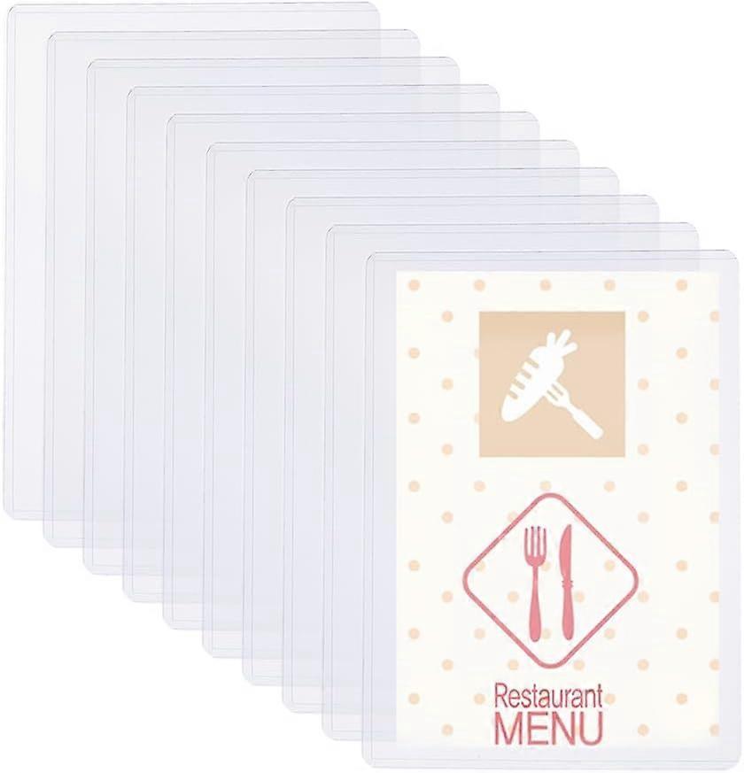 10Pcs 8.3x12inch Clear Sheet Protectors Plastic A4 Paper Protectors Waterproof Hard Document Photo Sleeves Holder Rigid Print Protectors for Menu File
