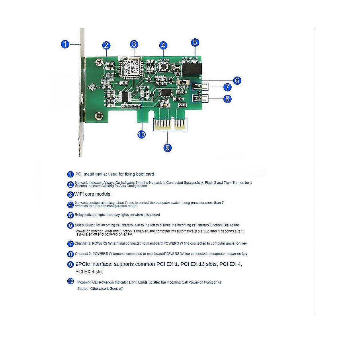 Pci-e Desktop Pc Remote Controller Ewelink Wireless Restart Switch Turn On/off For Desktop Computer