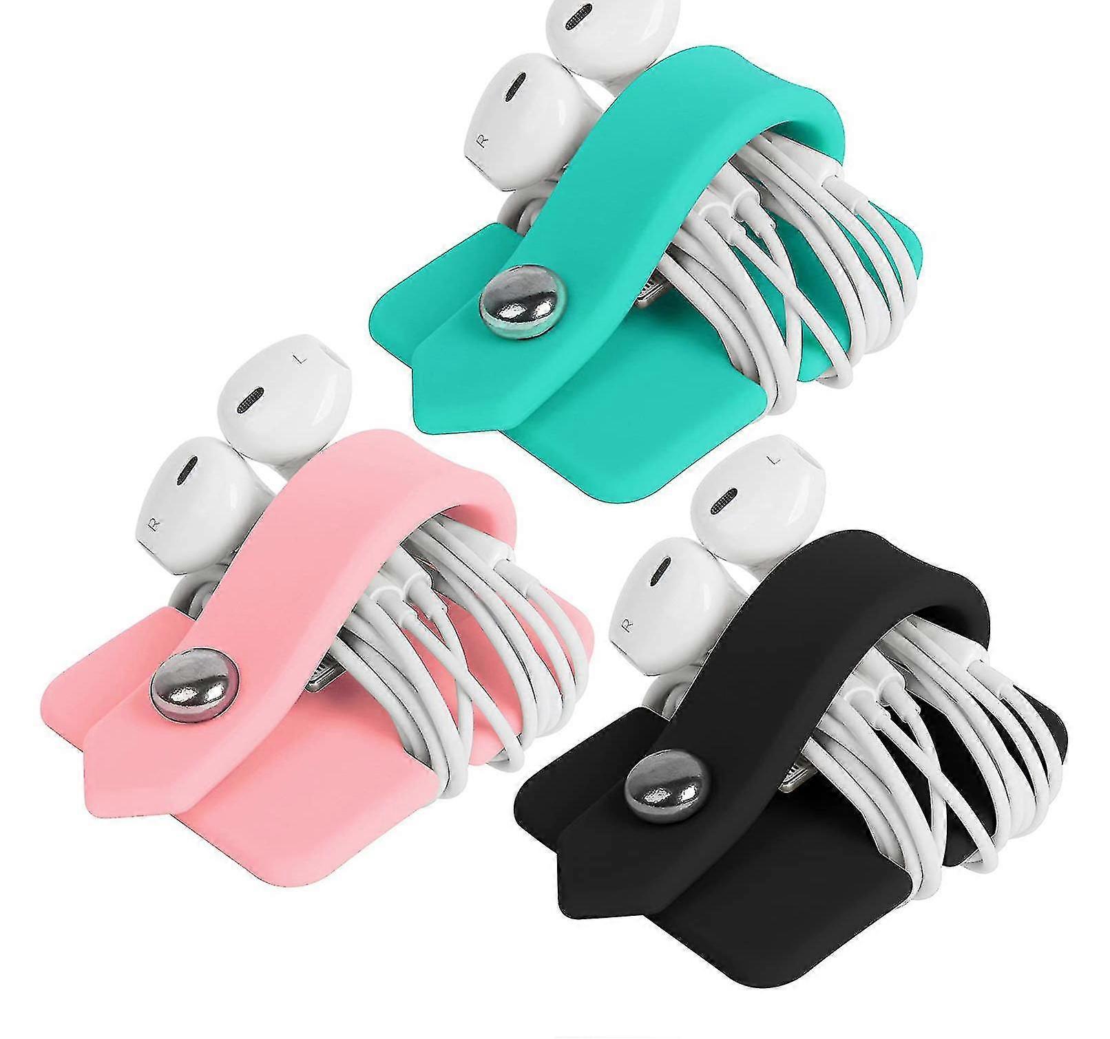 Set Of 3 Cord Manager Earphone Wrap Winder